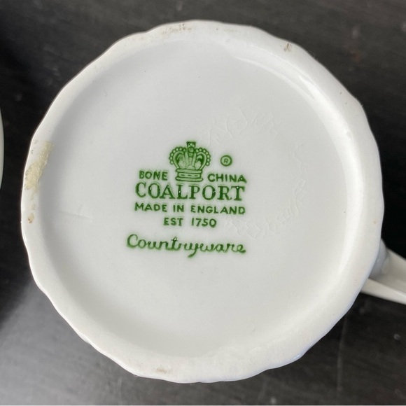 WEDGWOOD Coalport Countryware Cabbage Leaves Espresso Demitasse Cup & Saucer - Picture 8 of 11